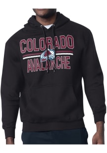 Starter Colorado Avalanche Mens Black Mesh Logo Long Sleeve Hoodie