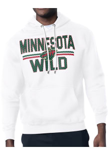 Starter Minnesota Wild Mens White Mesh Logo Long Sleeve Hoodie