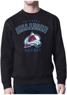 Starter Colorado Avalanche Mens Black Logo Long Sleeve Crew Sweatshirt