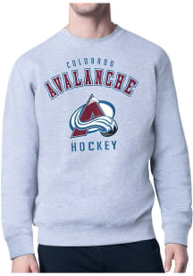 Starter Colorado Avalanche Mens Grey Logo Long Sleeve Crew Sweatshirt