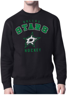 Starter Dallas Stars Mens Black Logo Long Sleeve Crew Sweatshirt