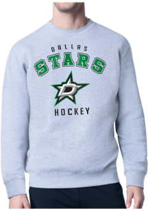 Starter Dallas Stars Mens Grey Logo Long Sleeve Crew Sweatshirt