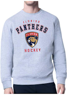 Starter Florida Panthers Mens Grey Logo Long Sleeve Crew Sweatshirt