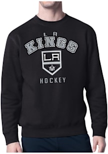 Starter Los Angeles Kings Mens Black Logo Long Sleeve Crew Sweatshirt