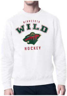 Starter Minnesota Wild Mens White Logo Long Sleeve Crew Sweatshirt