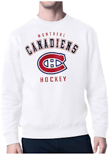 Starter Montreal Canadiens Mens White Logo Long Sleeve Crew Sweatshirt