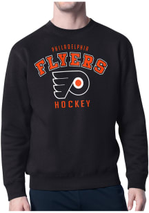 Starter Philadelphia Flyers Mens Black Logo Long Sleeve Crew Sweatshirt