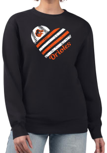 4Her Baltimore Orioles Womens  Heart Crew Sweatshirt