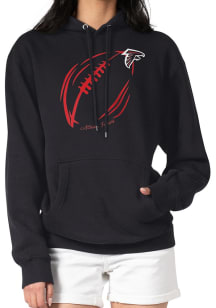 4Her Atlanta Falcons Womens Black Subtle Football Hooded Sweatshirt