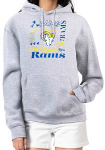 4Her Los Angeles Rams Womens Grey Collage Hooded Sweatshirt