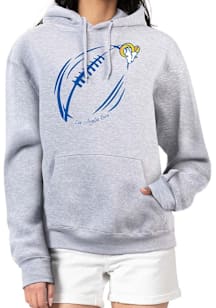 4Her Los Angeles Rams Womens Grey Subtle Football Hooded Sweatshirt