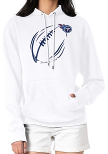 4Her Tennessee Titans Womens White Subtle Football Hooded Sweatshirt