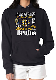 4Her Boston Bruins Womens Black Collage Hooded Sweatshirt