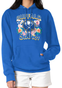 4Her Buffalo Sabres Womens Blue Flowers Hooded Sweatshirt