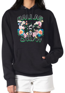 4Her Dallas Stars Womens Black Flowers Hooded Sweatshirt