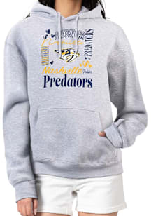 4Her Nashville Predators Womens Grey Collage Hooded Sweatshirt