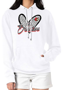 4Her Ottawa Senators Womens White Leopard Heart Hooded Sweatshirt