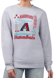 4Her Arizona Diamondbacks Womens Grey Collage Crew Sweatshirt