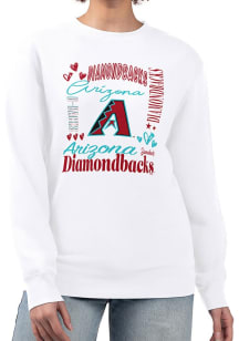 4Her Arizona Diamondbacks Womens White Collage Crew Sweatshirt