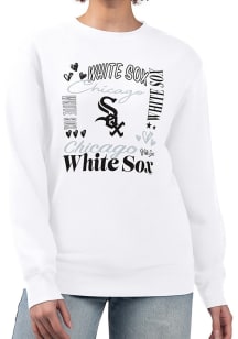 4Her Chicago White Sox Womens White Collage Crew Sweatshirt