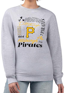 4Her Pittsburgh Pirates Womens Grey Collage Crew Sweatshirt