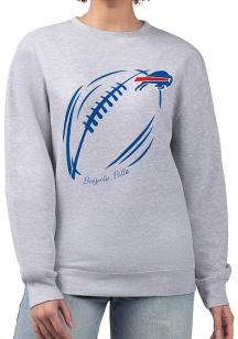 4Her Buffalo Bills Womens Grey Subtle Football Crew Sweatshirt