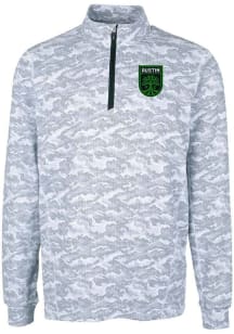 Cutter and Buck Austin FC Mens Charcoal Traverse Camo Big and Tall Qtr Zip