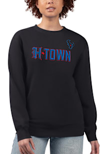 4Her Houston Texans Womens Black H-Town Crew Sweatshirt