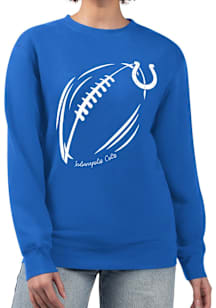 4Her Indianapolis Colts Womens Blue Subtle Football Crew Sweatshirt