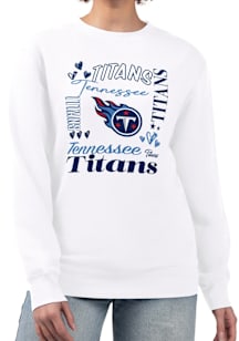 4Her Tennessee Titans Womens White Collage Crew Sweatshirt