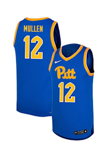 Kieran Mullen Mens Blue Pitt Panthers Basketball NIL Name And Number Basketball Jersey
