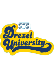 Navy Blue Drexel Dragons Font Stickers