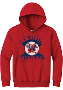 Summit Sportswear Wichita Wind Surge Youth Red Soft Arch Long Sleeve Hoodie