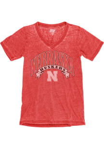 Nebraska Cornhuskers Good Hearted Soft Short Sleeve T-Shirt - Red