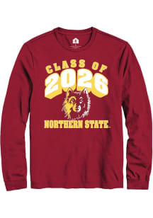 Rally Northern State Wolves Maroon Class of 2026 Long Sleeve T Shirt