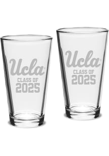 White UCLA Bruins Campus Crystal Class of 2025 Set of 2 Pint Glass