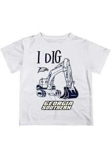 Vive La Fete Georgia Southern Eagles Youth White Excavator Short Sleeve T-Shirt