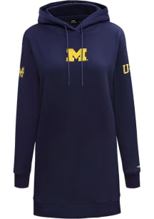 Womens Michigan Wolverines Navy Blue Pro Standard Classic Short Sleeve Dress