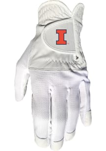 White Illinois Fighting Illini Cool Mesh Gloves