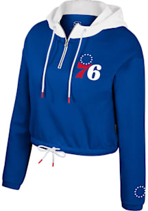 Philadelphia 76ers Womens Blue Game Plan Hooded Sweatshirt