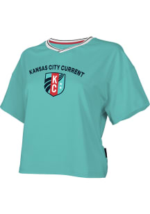 KC Current Womens Teal Roar Short Sleeve T-Shirt