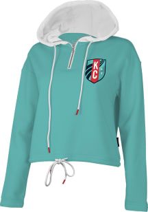 KC Current Womens Teal Game Plan 1/4 Zip Pullover