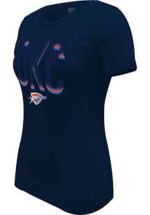 Oklahoma City Thunder Womens Navy Blue Essential Short Sleeve T-Shirt