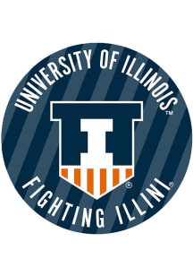 Orange Illinois Fighting Illini 3&quot; Stripes Button