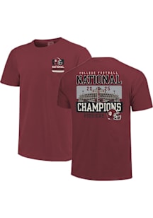 Indiana Hoosiers Crimson 2025 CFP National Champions Stadium Championship Helmet Short Sleeve T Sh..