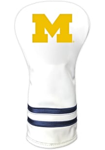 White Michigan Wolverines Vintage Driver Golf Headcover
