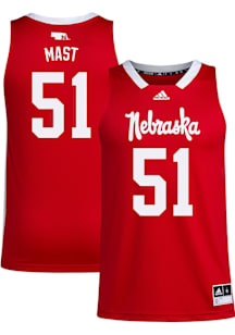Rienk Mast  Adidas Nebraska Cornhuskers Red NIL Name And Number Jersey