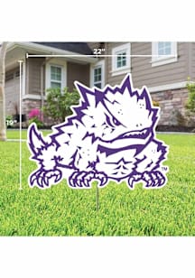 TCU Horned Frogs Mascot Yard Sign - White