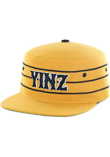 Pittsburgh Olde Timey Letterforms Pillbox Wool Adjustable Hat - Gold