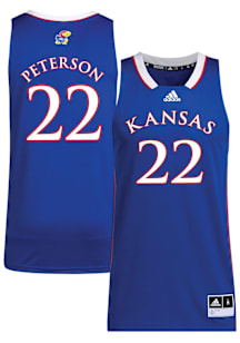 Darryn Peterson  Adidas Kansas Jayhawks Blue NIL Name And Number Jersey